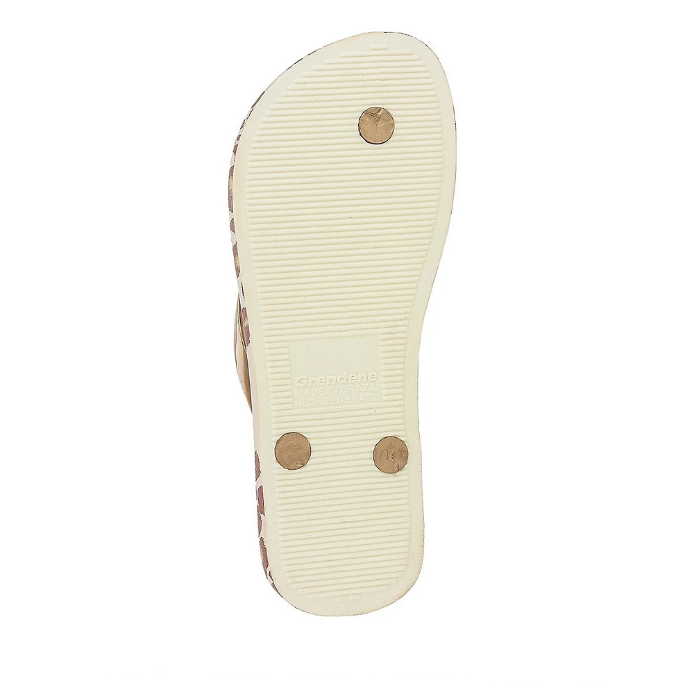 Animale Print III Fem Flip Flops