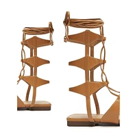 Cassia Leather Gladiator Sandals