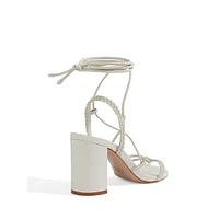 Maxima Braided Ankle-Wrap Sandals