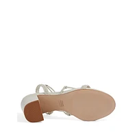 Maxima Braided Ankle-Wrap Sandals