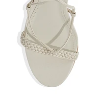 Maxima Braided Ankle-Wrap Sandals