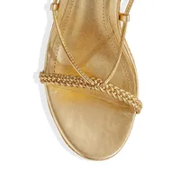 Maxima Ankle-Wrap Cork Platform Sandals