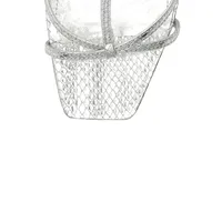 Adriana Snakeskin-Embossed Metallic Sandals