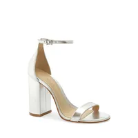 Cadey Lee Leather Block-Heel Sandals