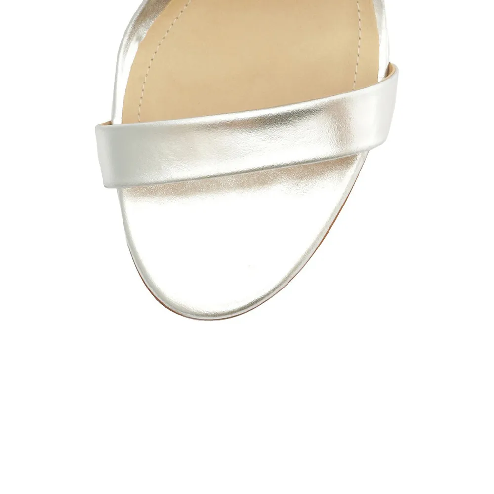 Cadey Lee Leather Block-Heel Sandals