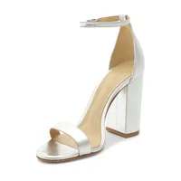 Cadey Lee Leather Block-Heel Sandals