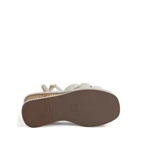 Mindy Knotted Leather Wedge Sandals