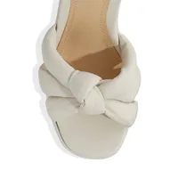 Mindy Knotted Leather Wedge Sandals