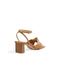 Mindy Ankle-Strap Leather Sandal