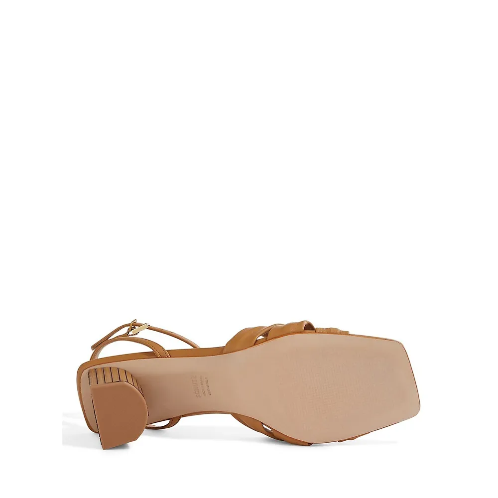 Mindy Ankle-Strap Leather Sandal