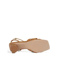 Mindy Ankle-Strap Leather Sandal