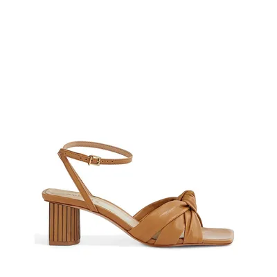Mindy Ankle-Strap Leather Sandal