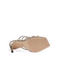 Julianna Metallic Leather Stilleto Sandals