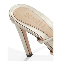 Julianna Metallic Leather Stilleto Sandals