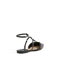 Venizia Embellished Leather Ankle-Strap Mules