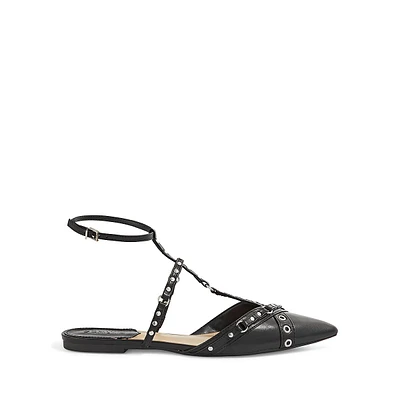 Venizia Embellished Leather Ankle-Strap Mules