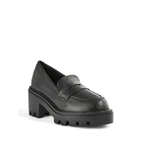 Women's Viola Leather Platform Loafers