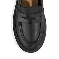 Women's Viola Leather Platform Loafers