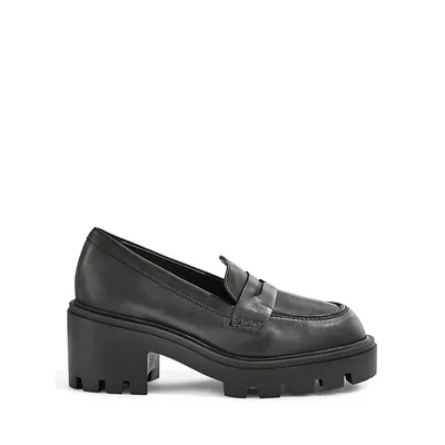 Women's Viola Leather Platform Loafers