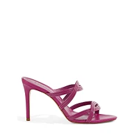 Brynn Leather Criss-Cross Stiletto Sandals