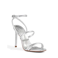 Nylla Metallic Leather Stilleto Sandals