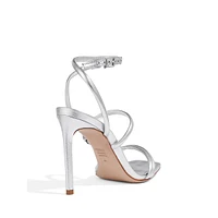 Nylla Metallic Leather Stilleto Sandals