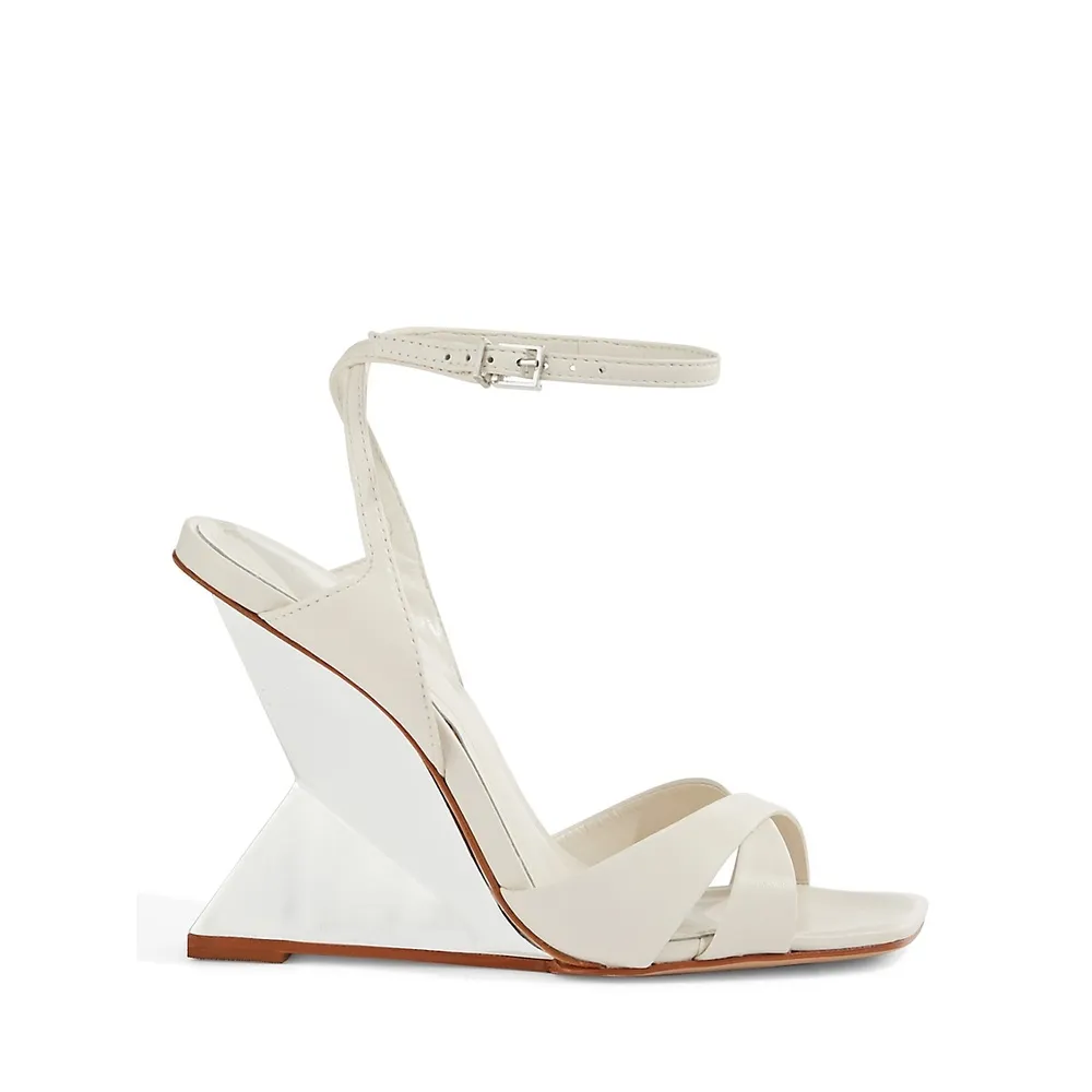 Jill Leather Geometric-Heel Sandals