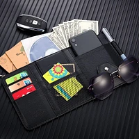 Car Sun Visor Organiser With Storage Pockets For Cards, Pens, Sunglasses