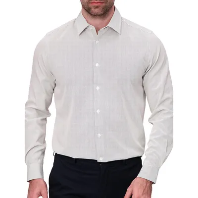 Modern Slim Fit 4-Way Stretch Dotted Dress Shirt