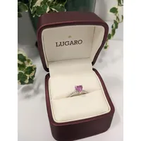 14k White Gold 1.26 Ct Heart Shaped Pink Sapphire & 0.54 Cttw Canadian Diamond Ring