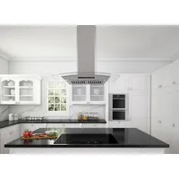 Noturna Ig 30" Island Glass Canopy Range Hood With Night Light Feature In Stainless Steel