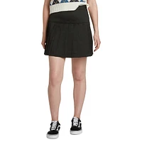 Seamed Pleated Mini Skirt