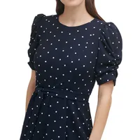 Dotted Scuba Crepe Dress