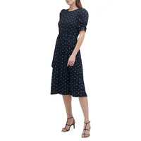 Dotted Scuba Crepe Dress