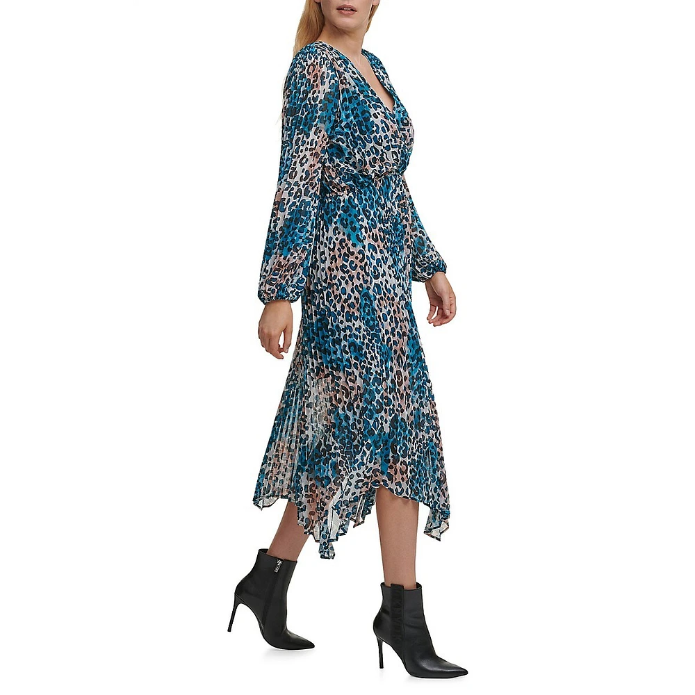 Printed High-Low Dress