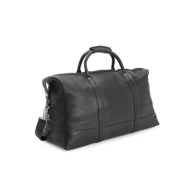 Colombian Leather Luxury Weekender Duffel Bag