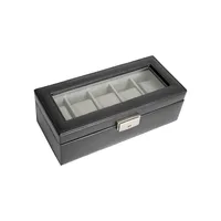 Leather 5-Slot Watch Box