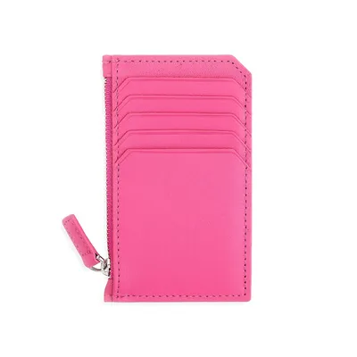 Leather Zip Card Case
