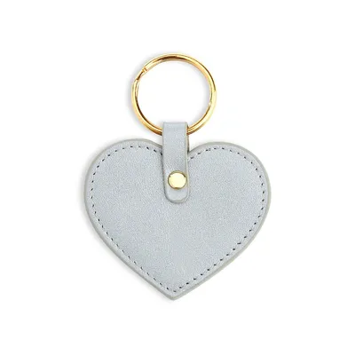 Porte-clés en cuir en forme de cœur