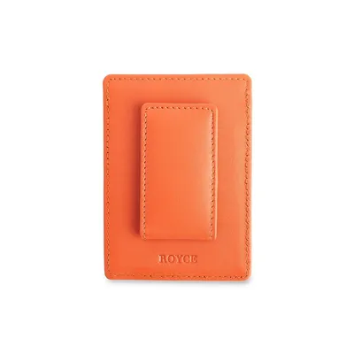 Magnetic Leather Money Clip Wallet