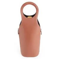 Pebbled Leather Champagne Bottle Carrier