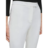 Cropped Straight-Leg Dress Pants