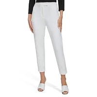 Cropped Straight-Leg Dress Pants