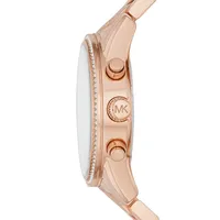 Chronograph Ritz Rose-Goldtone Bracelet Watch MK6357