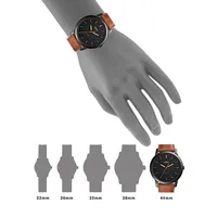 Analog Minimalist Three-Hand Quartz Strap Watch