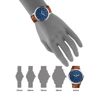 The Minimalist Three-Hand Leather Strap Watch