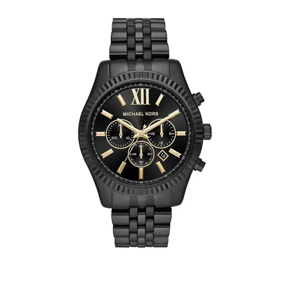 Chronograph Lexington Black IP Stainless Steel Bracelet Watch