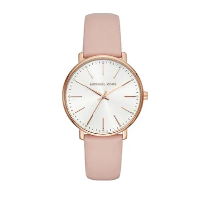 Rose Goldtone and Blush Leather Pyper Watch