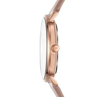 Pyper Stainless Steel & Leather-Strap Watch MK2748