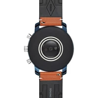 Q Explorist HR Leather-Strap Gen 4 Touchscreen Smartwatch